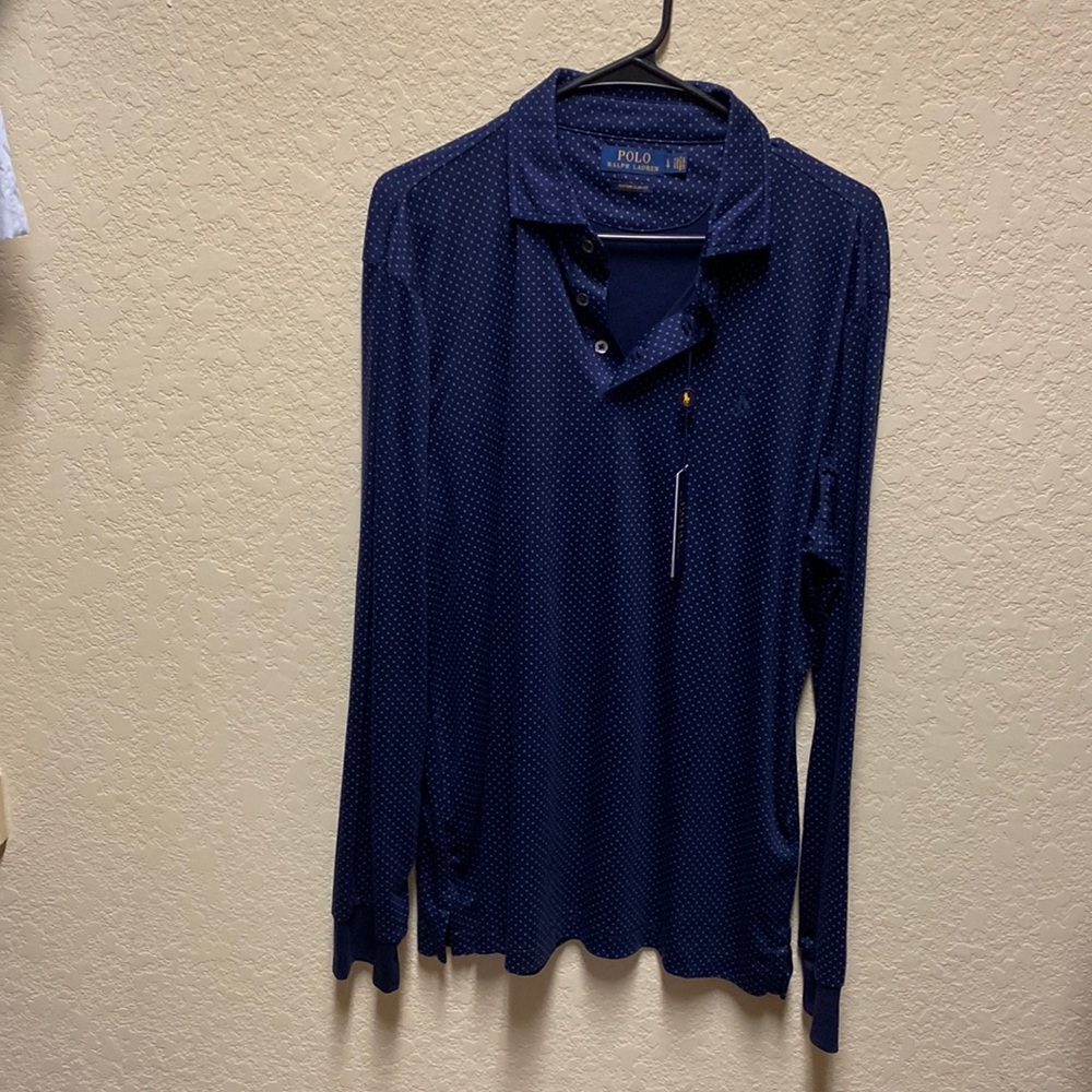 Mens long sleeve polo
